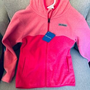 Columbia Youth Full Zip Hoodie (Pink)